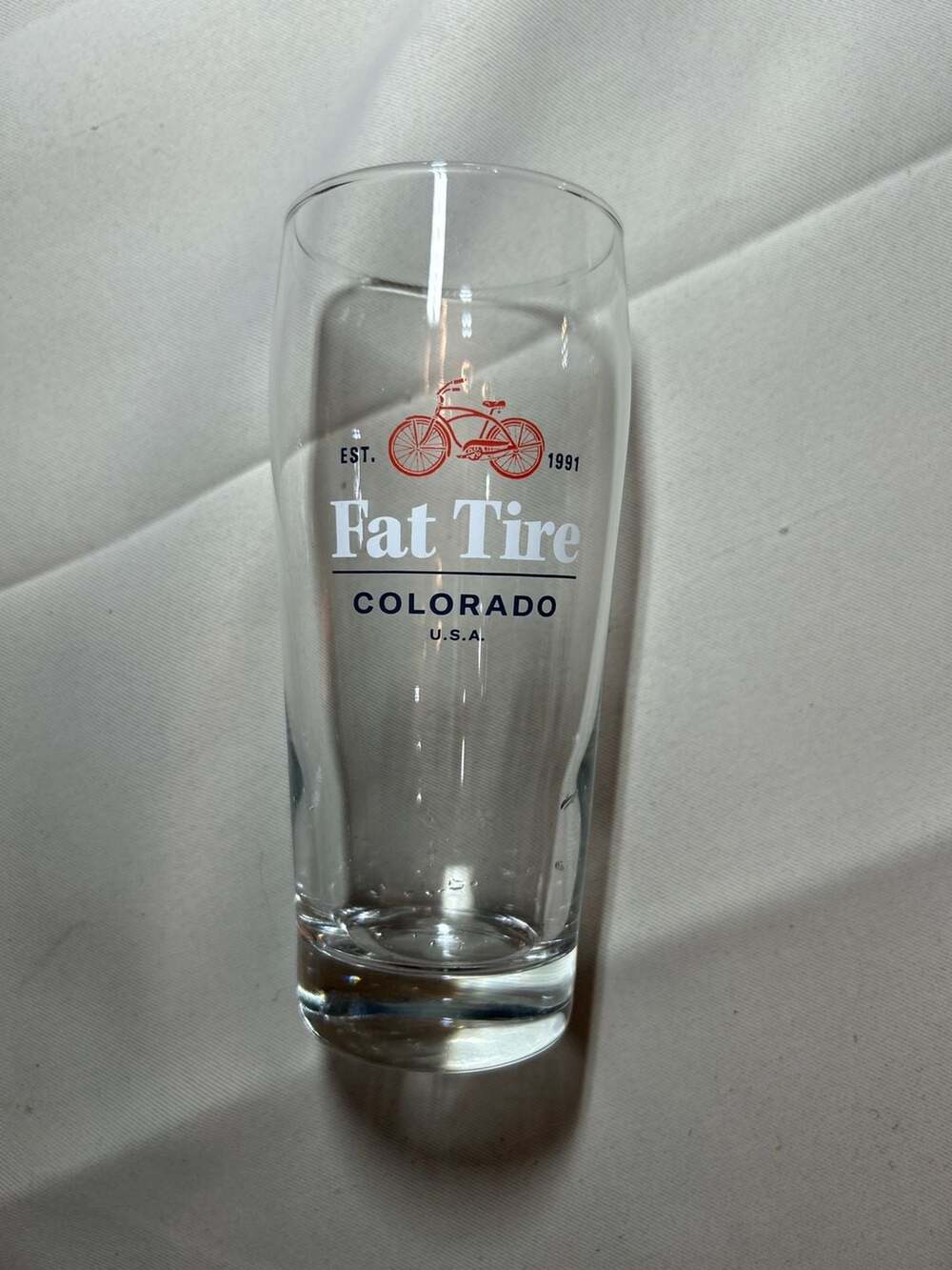 New Belgium Fat Tire Colorado Beer Glass 16oz